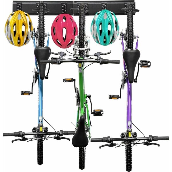 Raxgo Garage Bike Rack Wall Mount Bicycle Storage Hanger with 3 Adjustable Hooks RAXWBR3